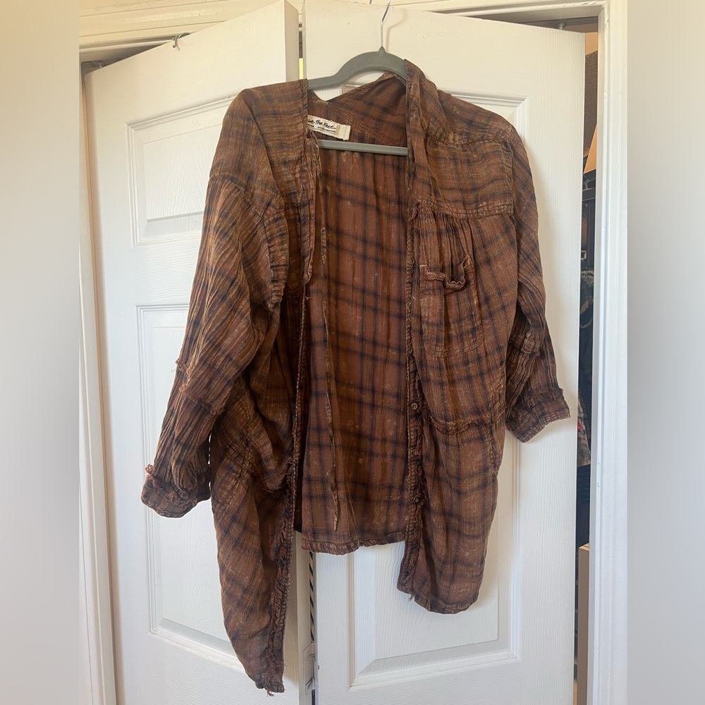 We The Free Rustic Plaid flannel shirt size medium